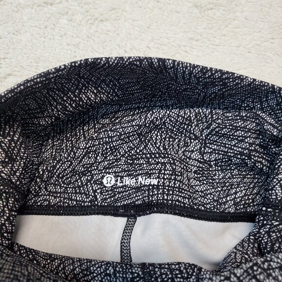 Lululemon Wunder Under White Black Active Gym Yoga 20" Inseam Cropped Legging 2 - Picture 5 of 7